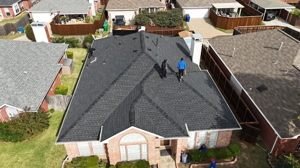Commercial Roofing work in progress on a San Gabriel property